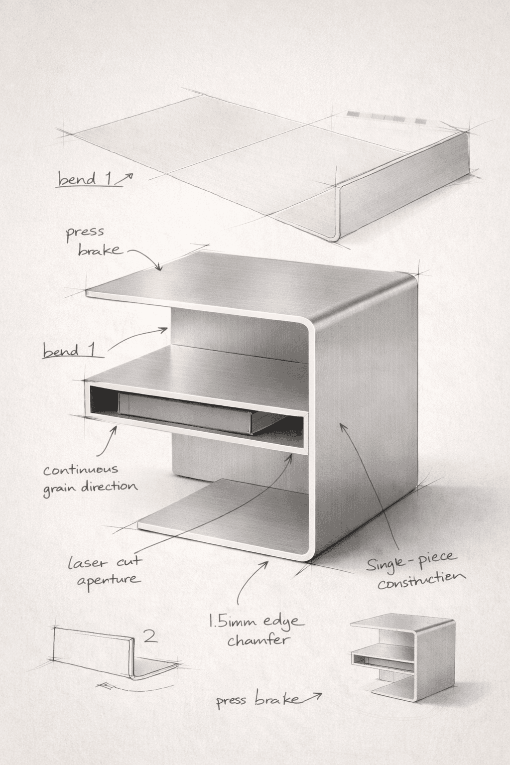 Technical sketch of Fermo